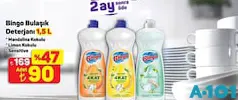 BİNGO SIVI BULAŞIK DETERJANI 1,5 L fiyat ve kampanya bilgisi
